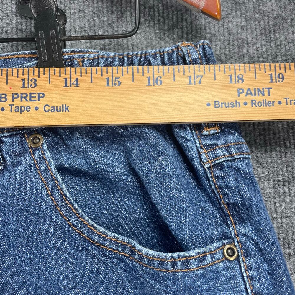 VTG Duke Jeans Men's 34X28 Blue Denim Stretch Waistband Straight Leg - Picture 2 of 10